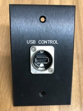 BTX Custom Black Aluminum Wallplate with a USB 2.0 A-B Gender Adapter picture