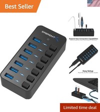 Elegant 7-Port USB 3.0 Hub with Power Control & Data Transfer up to 5Gbps picture