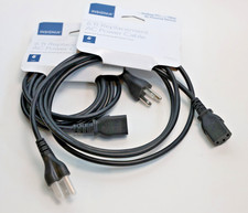 Insignia 6ft Replacement AC Power Cable Desktop, Printers, Receivers, Lot of 2 picture