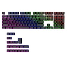 Shadow Black PBT SideLegend Backlit Keycaps Cherry Profile 132 Keys Set picture