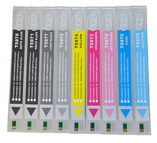 Set9 Refillable DTF HDR Pigment ink Cartridges fr Epson Stylus 7890/9890 Printer picture
