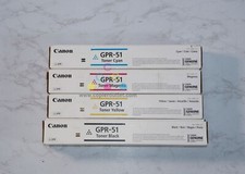 4 New OEM Canon iR ADVANCE C250, C255, C350, C355 CMYK Toner Cartridges GPR-51 picture