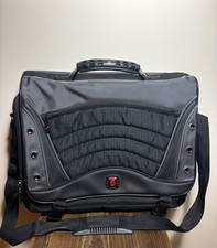Wenger SwissGear Saturn Laptop Messenger Bag 17” Gray Black Briefcase CLEAN picture