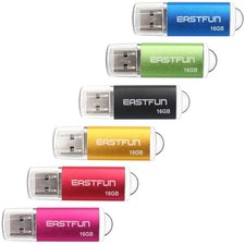 6 Pack 16GB USB 2.0 Flash Drive Memory Stick Thumb Drive, with Indicator, 6 P... picture