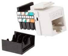 Leviton White CAT 5e Snap In Connector for QuickPort Module System 25 Pack picture