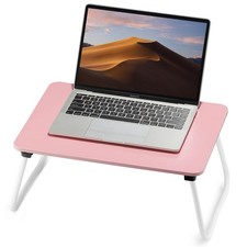 Foldable Lap Desk Laptop Bed Table Portable Stand Couch Lightweight Pink picture