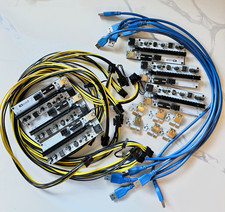 6-Pack PCIe GPU Risers White w/ USB Cables, Power Cables & 1X Adapters picture