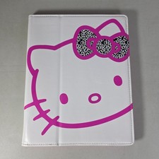 Sakar Hello Kitty iPad Portfolio Case Stand White Hot Pink Bow Fits Gen 2 3 4 picture