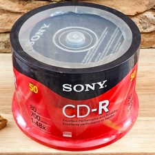 Sony 50 Pack CD-R Blank 700MB 1-48X Recordable Disc 50CDQ80RS SEALED Taiwan picture
