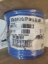Southwire 300 ft. Blue 24/4 Solid CU CAT5e CMP (Plenum) Data Cable on Spool picture