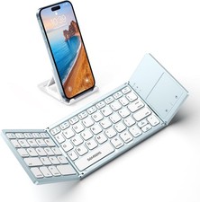 Samsers Foldable Bluetooth Keyboard with Touchpad – Blue picture