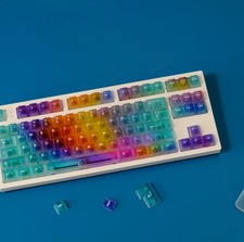 ABS Frosted Transparent Rainbow 122 Keys Magnetic Switch OEM Keycaps picture