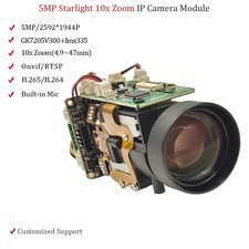 5MP IMX335 IP Camera Module PoE 10x Zoom PTZ Starlight H.265 Mic RJ45 Onvif RTSP picture