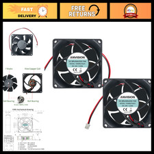 2-Pack 80mm x 25mm DC 24V Brushless Cooling Fans - Dual Ball Bearing, Quiet & Ef picture