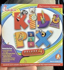 Kid Pix Deluxe 4 Home Edition Software CD-ROM Disc & Case Vintage Computer PC picture