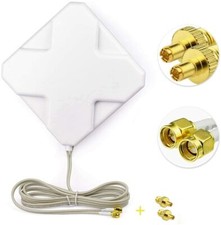 35dbi SMA 4G LTE Antenna + 2pcs SMA to TS9 Male Adapter for 2G 3G 4G LTE Router picture