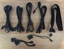 Lot Of 8 Cables Assorted Type 3 8-Pin CPU 4-Pin Floppy PCI-E P01001 picture
