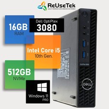 Dell OptiPlex 3080 Micro Intel i5-10500T 16GB RAM 512GB NVMe WiFi+BT Win 11 Pro picture