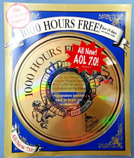 AOL 7.0 America Online Vintage CD Disc  - New Sealed  - Gold lions picture