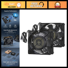 2 Pack Waterproof 120V AC Exhaust Fan - 120mm, 18W, 2850RPM, 90CFM, Quiet Coolin picture