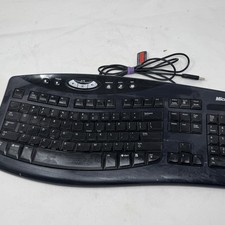 Microsoft Comfort Curve Keyboard 2000 v1.0 Ergonomic USB Wired Calculator Hotkey picture