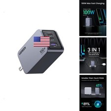 UGREEN Nexode Pro 100W GaN USB C Wall Charger 3-Port for MacBook Pro/Air iPad picture