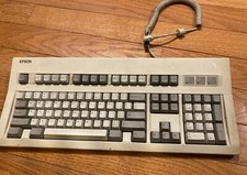 Vintage-Keyboard Epson Q203A A103A-AA C9S4D84701 Seiko-Made in Japan-No missing picture