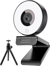 🔥papalook 1080P Webcam with Ring Light and Tripod, PA552 Full HD Streaming🔥 picture