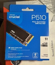 [SEALED] Crucial P510 PCIe Gen5 NVMe 2280 M.2 SSD 1TB 11000MB/s Read Speed  picture