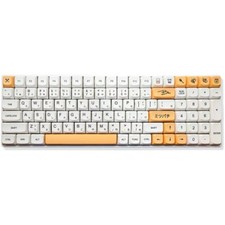 137 Key PBT Cute Keycap DYE-SUB XDA White Honey Milk English w/ Japanese picture