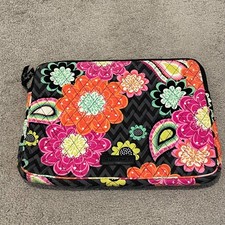 Vera Bradley Laptop Tablet Sleeve Case Zip Closure Floral Quilted picture