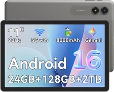 VekfulPC Android 16 Tablet 11 Inch 24GB RAM 128GB ROM Octa-Core WiFi Grey picture