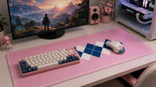 XL Pink Argyle Gaming Mouse Pad Desk Mat 35.5