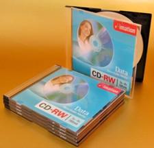 IMATION CD-RW 700mb 1x-4x LOT OF 5 Individually Packaged NEW OPEN BOX Slimline picture