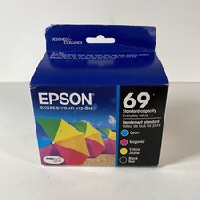 SET of 4 Genuine Factory Sealed Epson 69 Ink Cartridges 2017-2020 picture