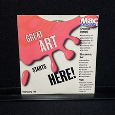 Mac Addict Magazine Great Art Demo CD Vtg Apple Collectible No 18 February 1998 picture