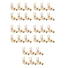 Vintage Style Gold Copper Banana Spade Adapter Secure Locking Audio Connector picture