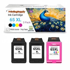3PK High-Yield BK&C For HP 65 65XL Envy 5010 5020 5030 5055 DeskJet 3720 3750 picture