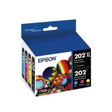 Epson 202XL Genuine Black Cyan Yellow Ink Set T202XL-BCS C/M/Y/XLK 4-Pack picture