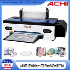 ACHI A3 1390 DTF Printer Clothes Printing Machine for T-shirt Small Business US picture