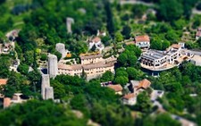 Landscape tilt shift architecture village miniature Custom Gaming Mat Desk picture