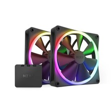 NZXT F140 RF-R14DF-B1 140mm Twin RGB Fan with Controller 4-Pin 1800-RPM - Black picture