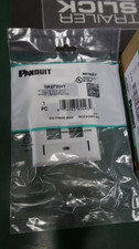 Box of SEVEN Panduit NK6FWHY Classic Faceplate ABS 6 Port Single Gang White picture