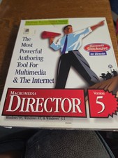 VTG Sealed Macromedia Director 5 Big Box Software Windows Macintosh Open Box picture