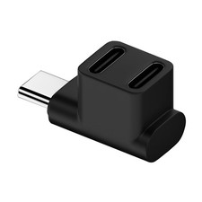 CY 10Gbps USB3.0 Type C Male to Dual Female Power Data Splitter Adapter up Angle picture