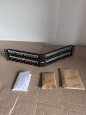 Leviton HD Angled Quickport Panel 48 Port 2RU Black 121-49256-D48 picture