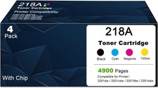 218A Toner Cartridge 4-Pack for HP Color LaserJet Pro 3201dw & MFP 3301 Series picture