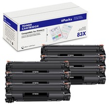 6 PACK For HP CF283X 83X Toner Cartridge LaserJet Pro M202dw M202n Printer picture