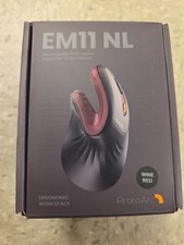 Ergonomic Mouse, ProtoArc EM11 NL, Vertical Rechargeable Multi-Device, Wine Red picture