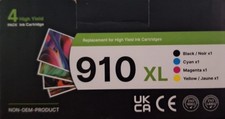 Sheengo 910XL ink cartridges (C/M/Y/B - 4 total) Non-OEM for HP printers picture